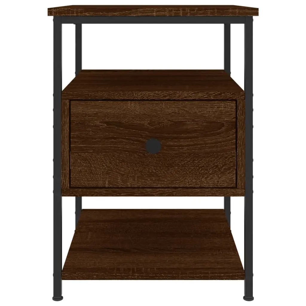 Bedside Cabinets 2pcs Brown Oak 40x42x56cm Storage Bedroom Side Table