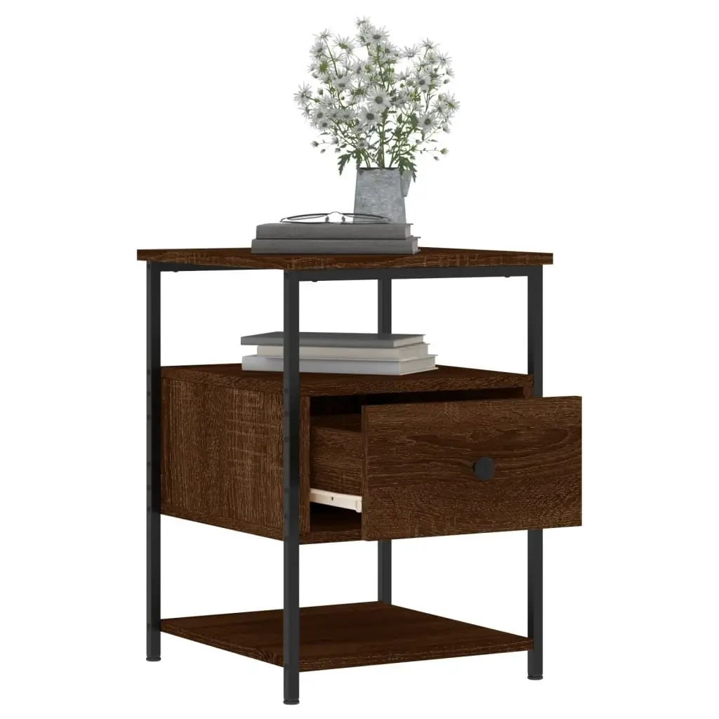 Bedside Cabinets 2pcs Brown Oak 40x42x56cm Storage Bedroom Side Table