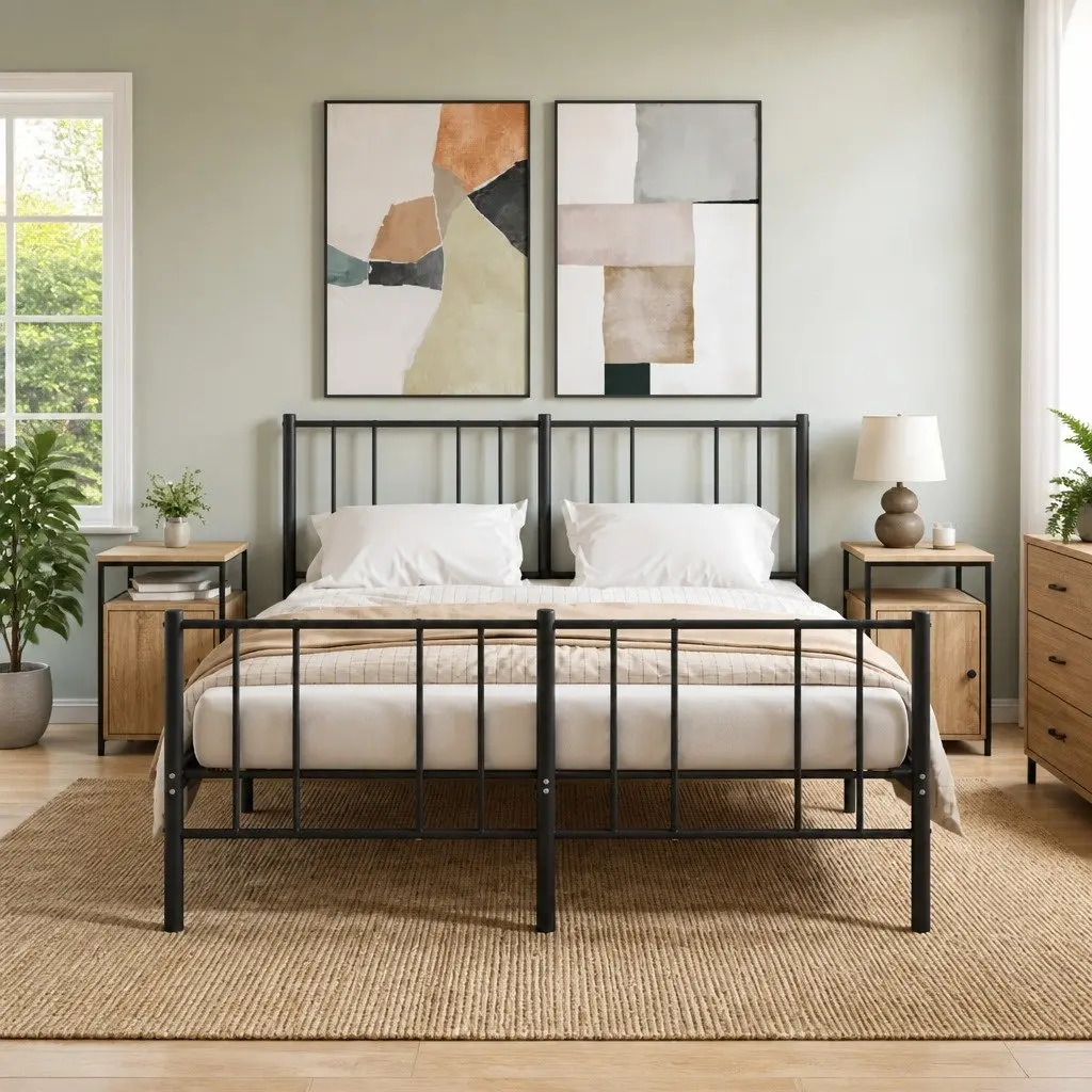 Bedside Cabinets 2 pcs Brown Sonoma Oak Storage Tables Bedroom Nightstands