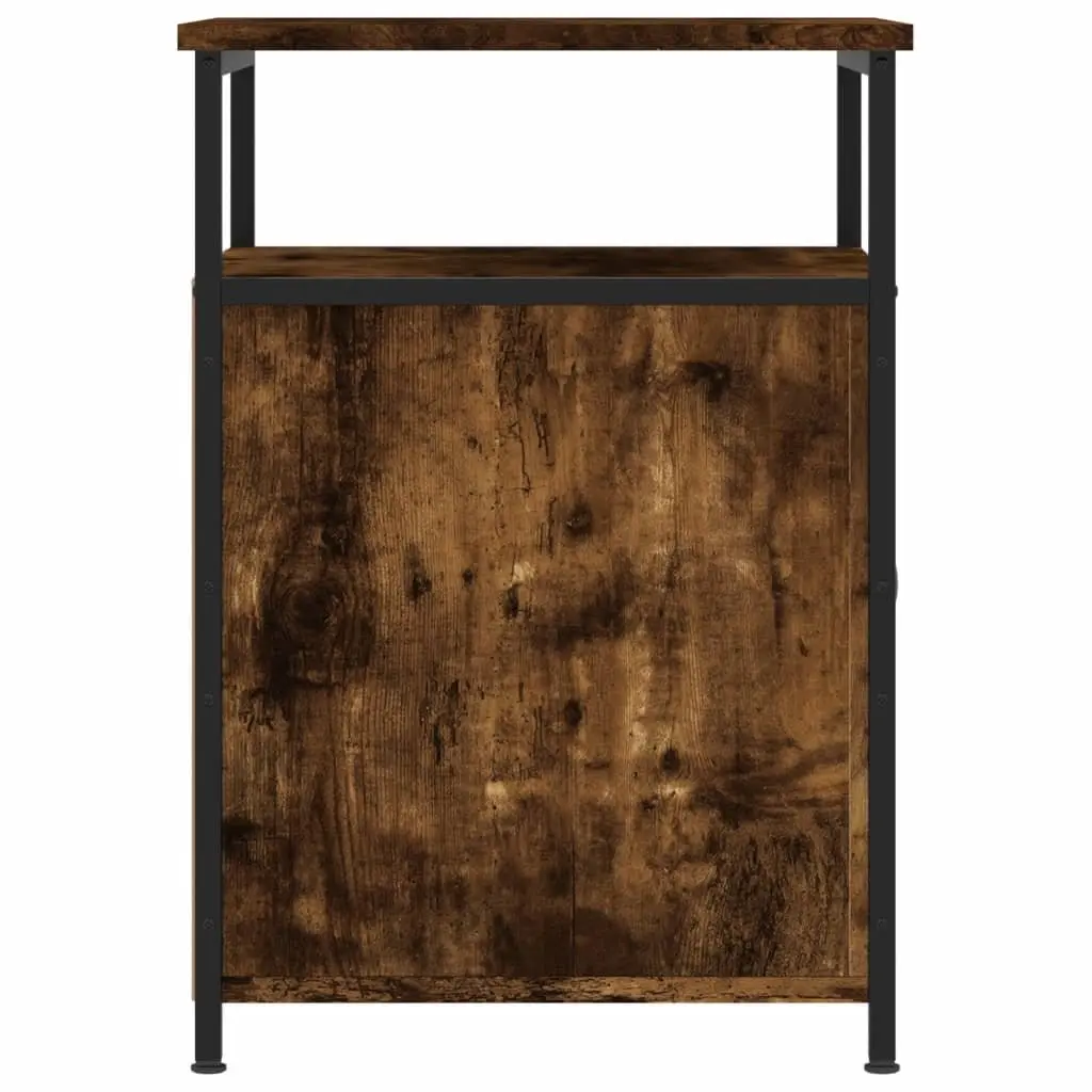 Bedside Cabinet 40x42x60cm Smoked Oak Engineered Wood Storage Side Table 2
