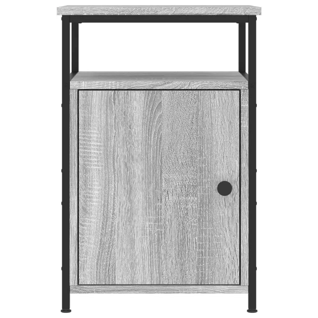 Bedside Cabinets 2 pcs Grey Sonoma Engineered Wood Bedroom Storage Tables