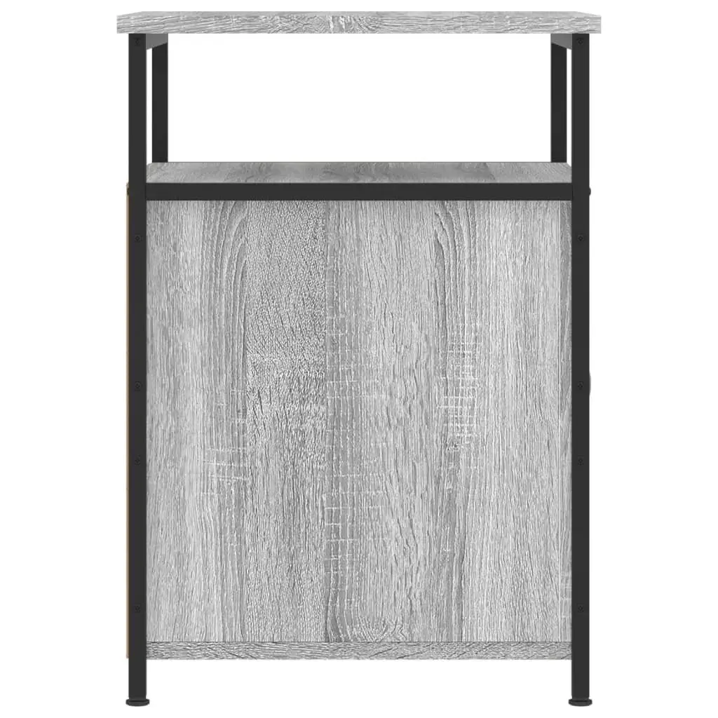 Bedside Cabinets 2 pcs Grey Sonoma Engineered Wood Bedroom Storage Tables