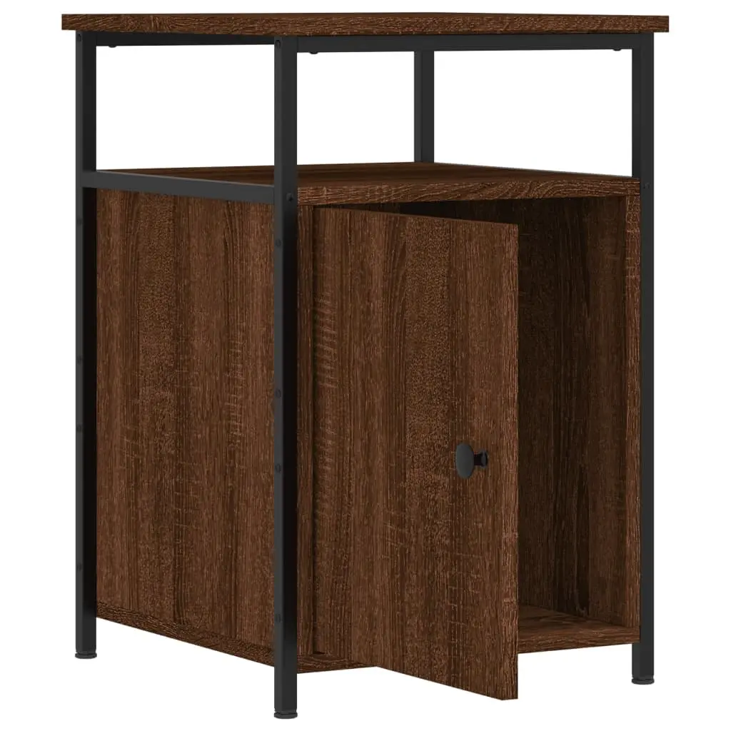 Bedside Cabinets Storage Tables 40x42x60 cm Brown Oak 2 pcs Engineered Wood