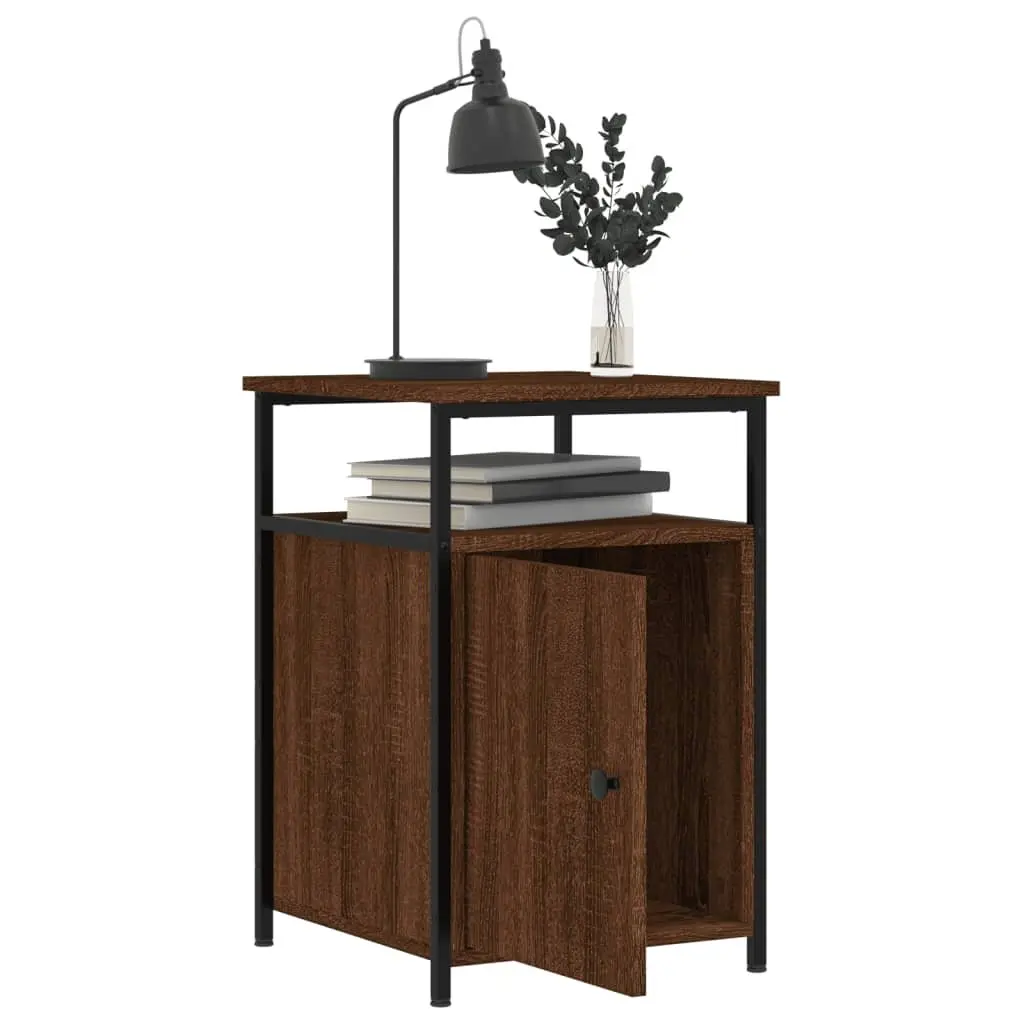 Bedside Cabinets Storage Tables 40x42x60 cm Brown Oak 2 pcs Engineered Wood