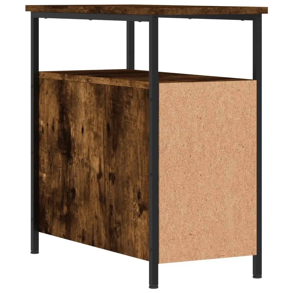 Bedside Cabinets Storage 30x60x60 cm Smoked Oak 2 pcs Engineered Wood