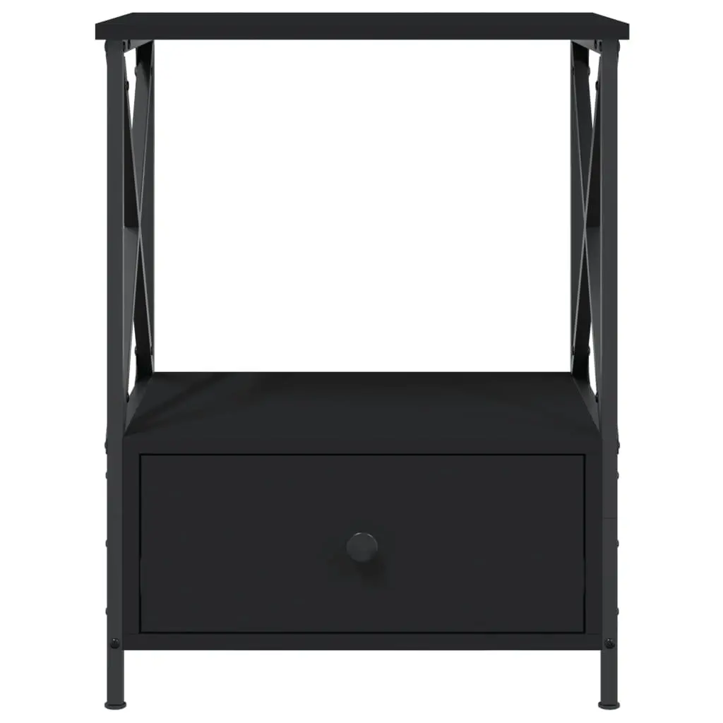 Bedside Tables Industrial Style Nightstand Storage 50x41x65 cm Black 2 pcs