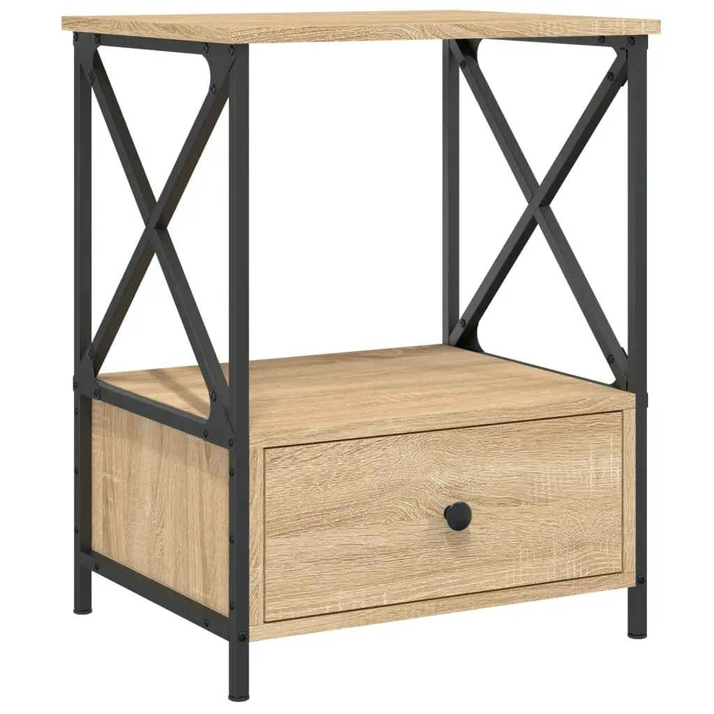 Bedside Tables Storage 50x41x65 cm Brown 2 pcs Engineered Wood