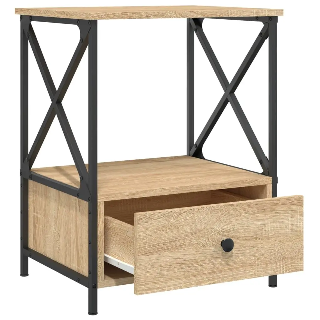 Bedside Tables Storage 50x41x65 cm Brown 2 pcs Engineered Wood