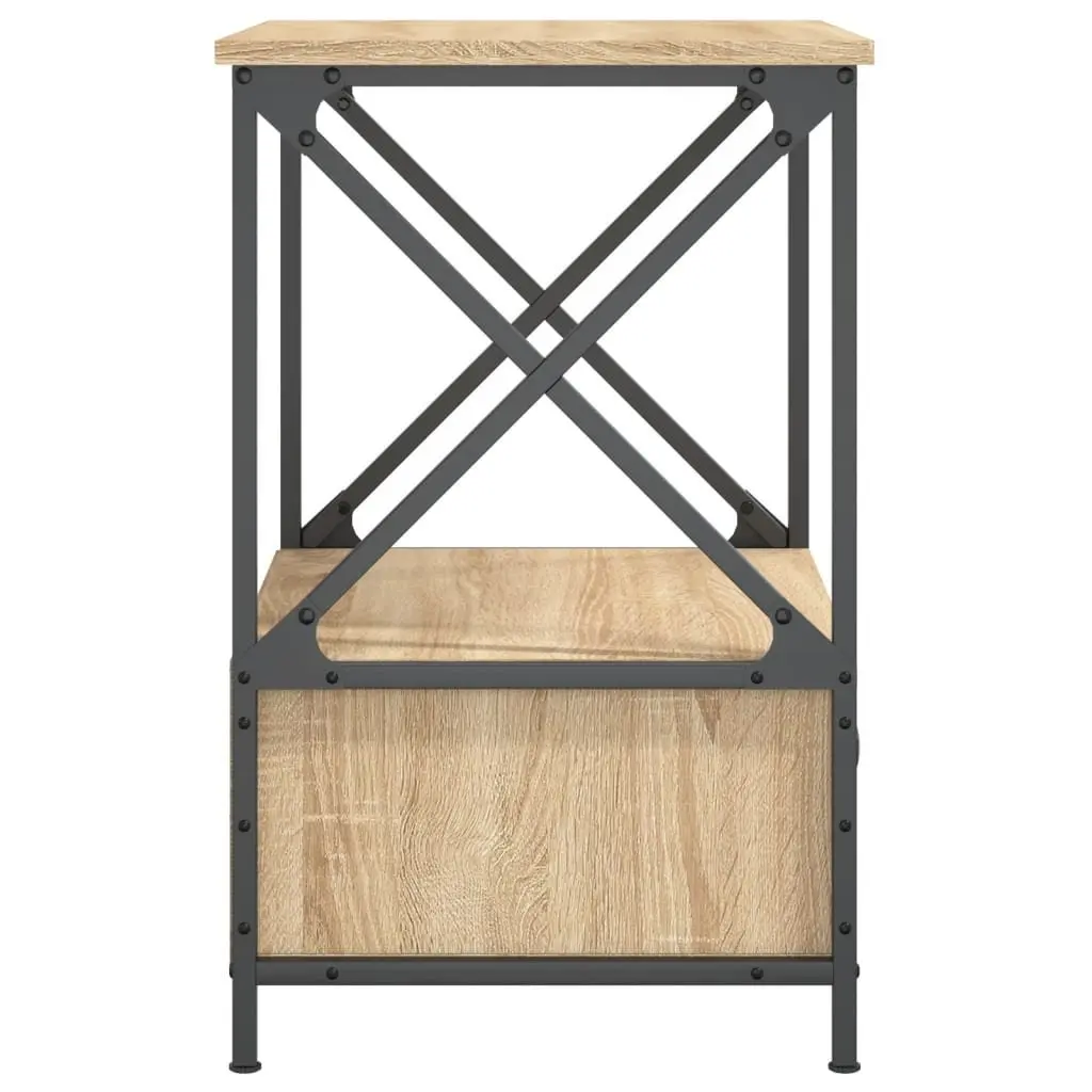 Bedside Tables Storage 50x41x65 cm Brown 2 pcs Engineered Wood