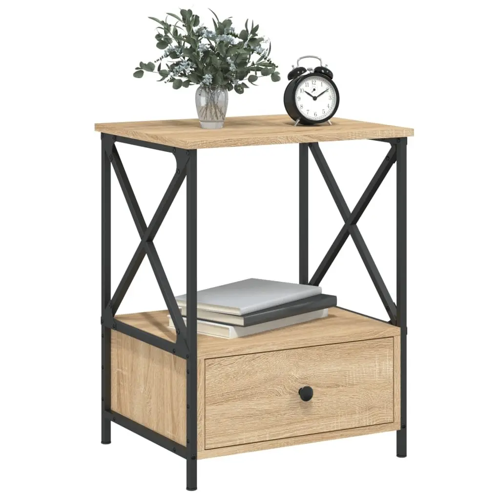 Bedside Tables Storage 50x41x65 cm Brown 2 pcs Engineered Wood