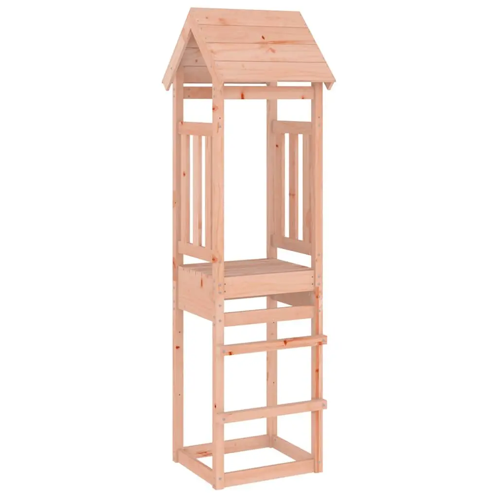 Wooden Play Tower Outdoor Playhouse 206.5cm Brown