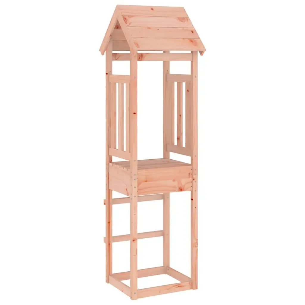 Wooden Play Tower Outdoor Playhouse 206.5cm Brown