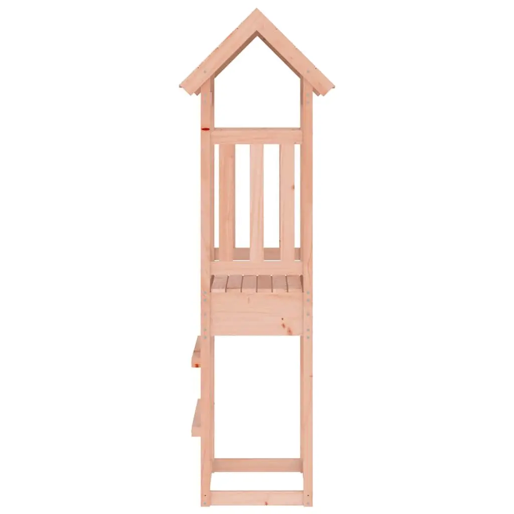 Wooden Play Tower Outdoor Playhouse 206.5cm Brown
