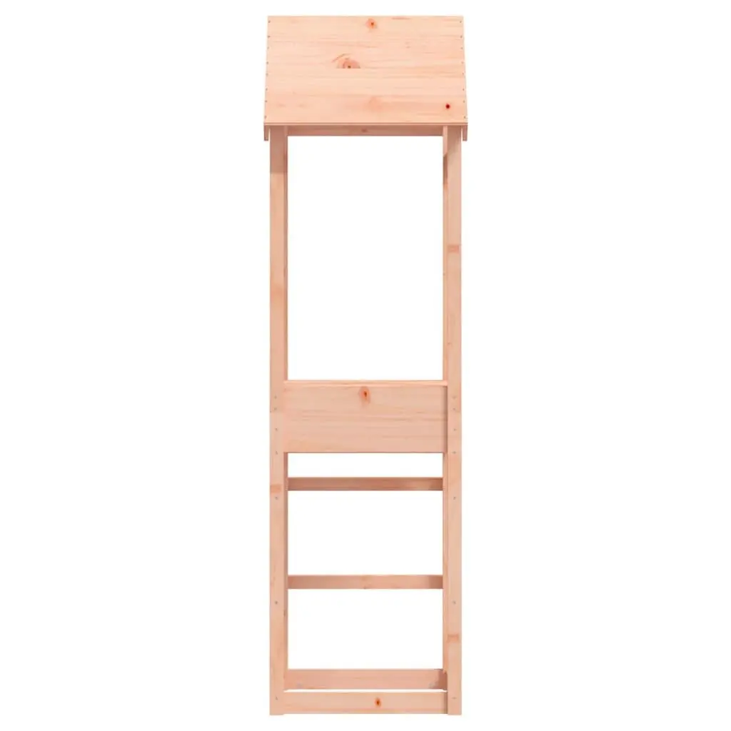 Wooden Play Tower Outdoor Playhouse 53x46.5x194cm Brown