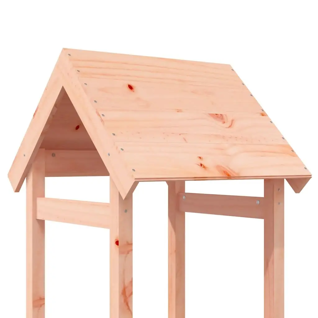Wooden Play Tower Outdoor Playhouse 53x46.5x194cm Brown