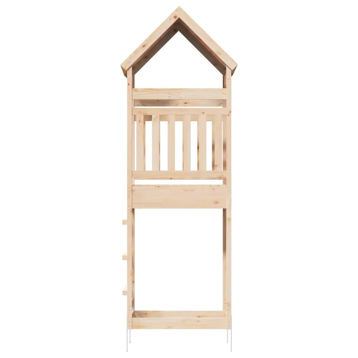 Wooden Play Tower Outdoor Kids Backyard Playhouse Brown
