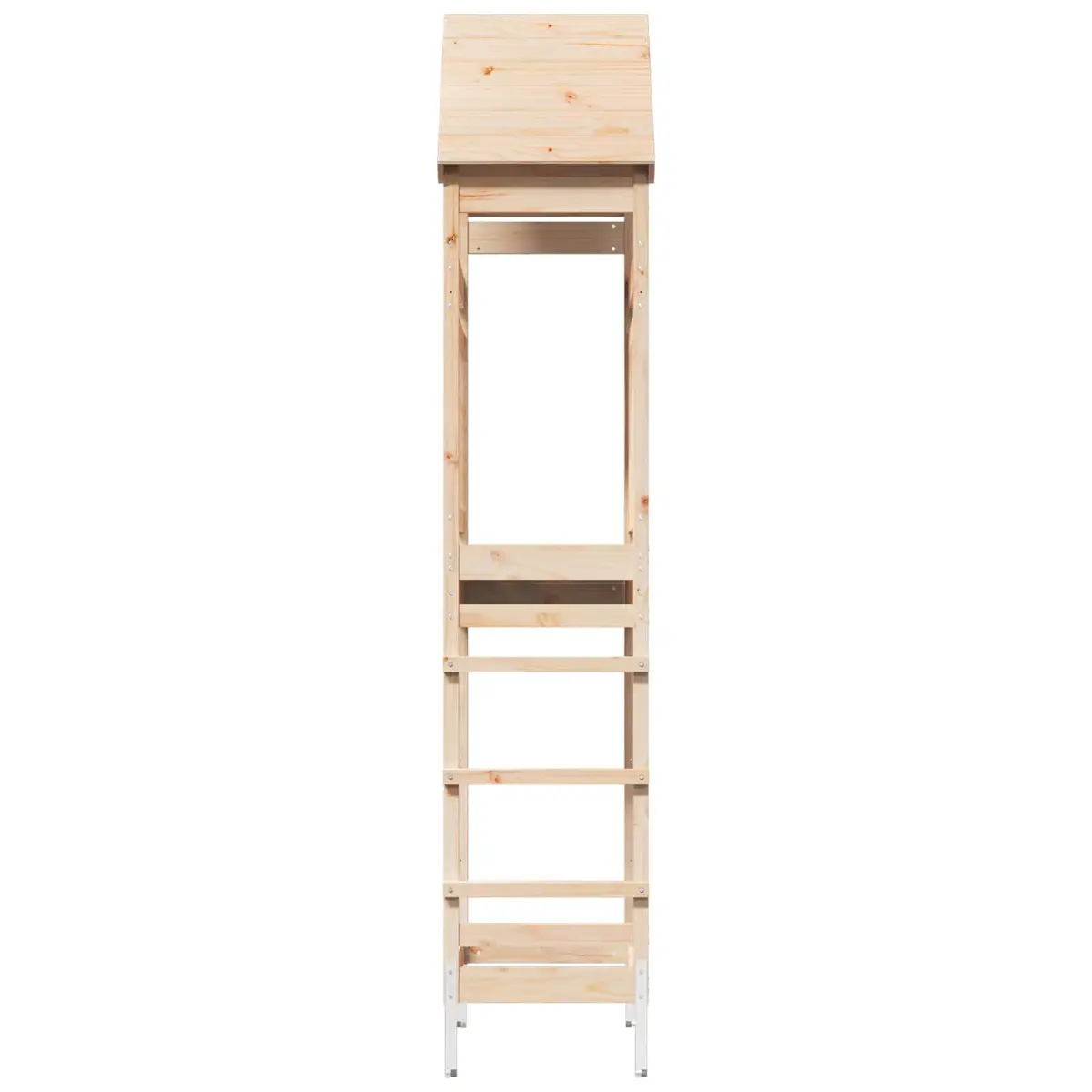 Wooden Play Tower Outdoor Kids Backyard Playhouse Brown