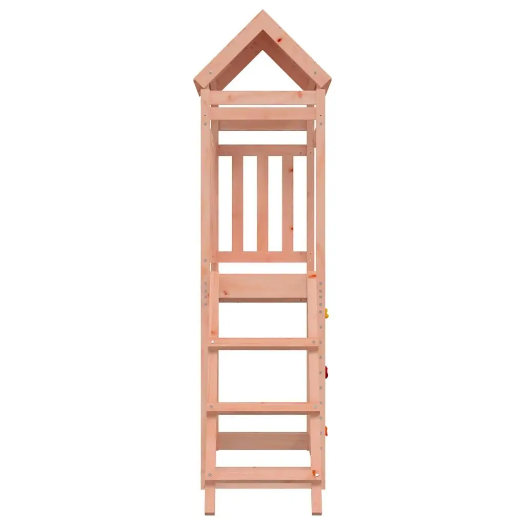 Wooden Climbing Frame Outdoor Playset Rock Wall Ladder Brown 52.5x110.5x214 cm