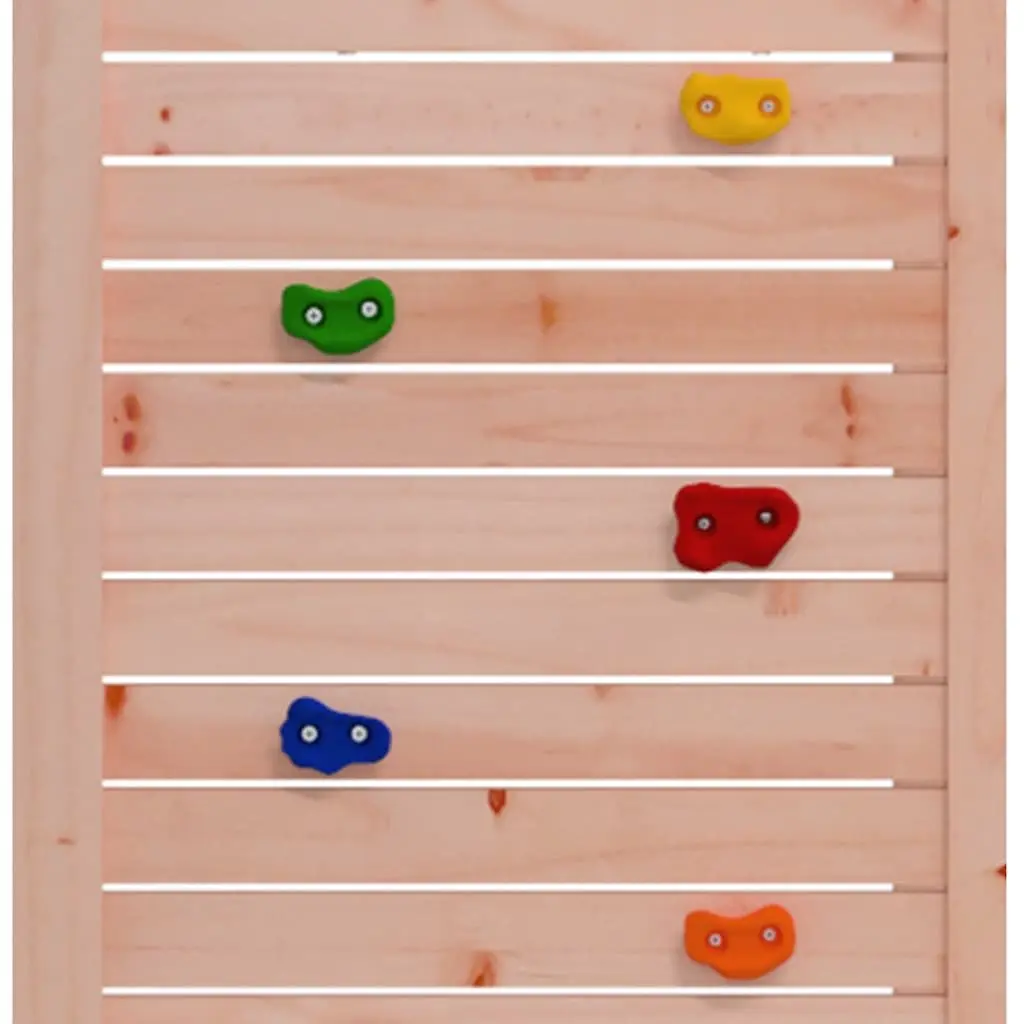 Wooden Climbing Frame Outdoor Playset Rock Wall Ladder Brown 52.5x110.5x214 cm