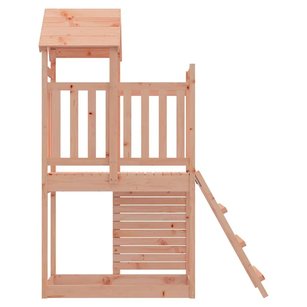 Wooden Climbing Frame Outdoor Playset Rock Wall Ladder Brown 52.5x110.5x214 cm