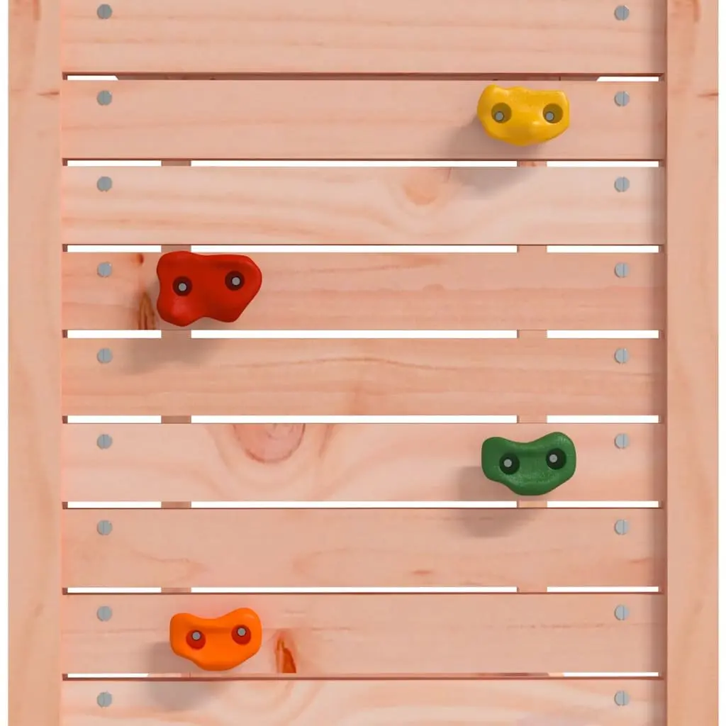 Wooden Play Tower Rockwall Climbing Frame Outdoor Playground Brown 53 x 110.5 x 214 cm