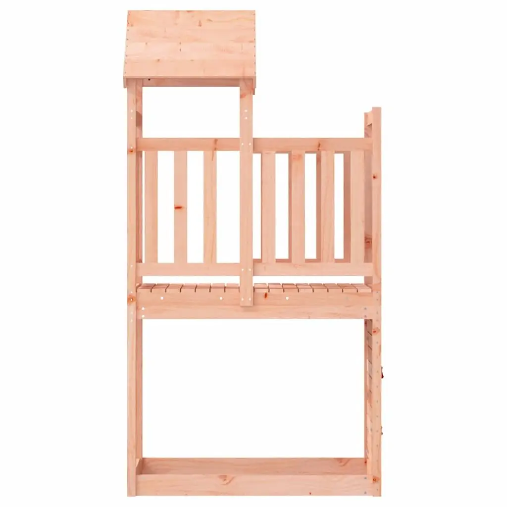 Wooden Play Tower Rockwall Climbing Frame Outdoor Playground Brown 53 x 110.5 x 214 cm