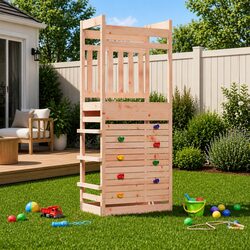 Value-Packed Wooden Play Tower for Outdoor Fun