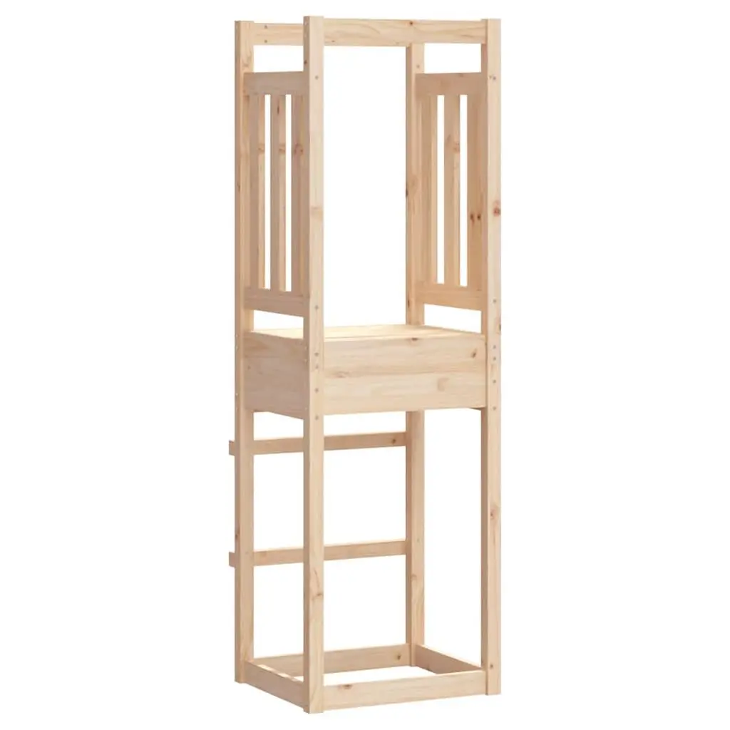 Solid Wood Pine Play Tower Outdoor Playground Climbing Frame Garden Playhouse