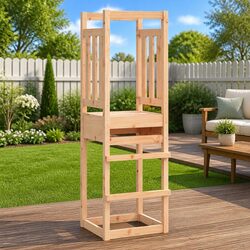 Safe and Practical Wooden Play Tower 53x46.5x169cm