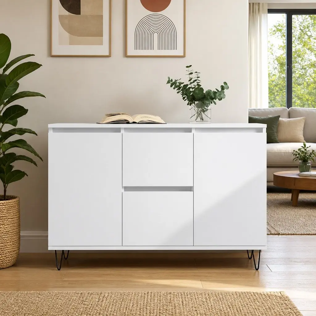 White Sideboard for Simple Storage Solutions