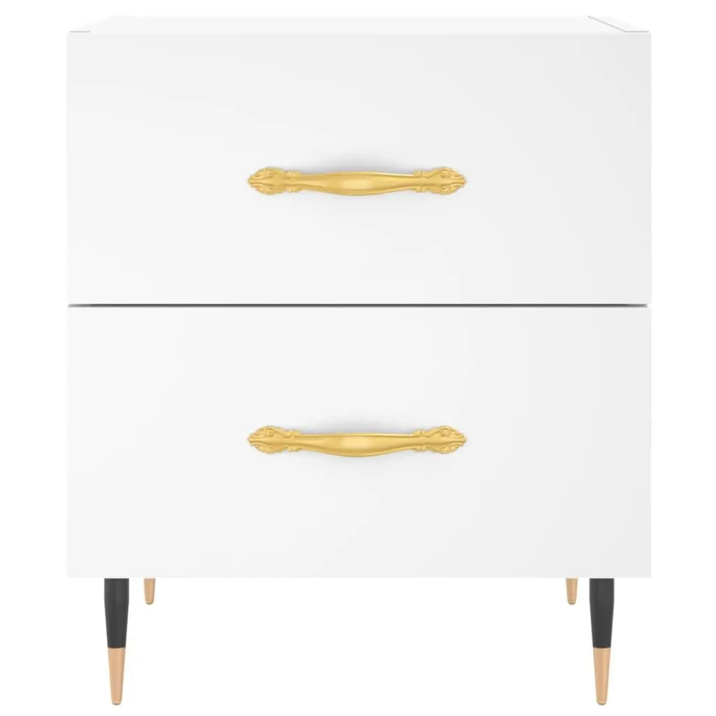 White Bedside Cabinet with Ample Storage