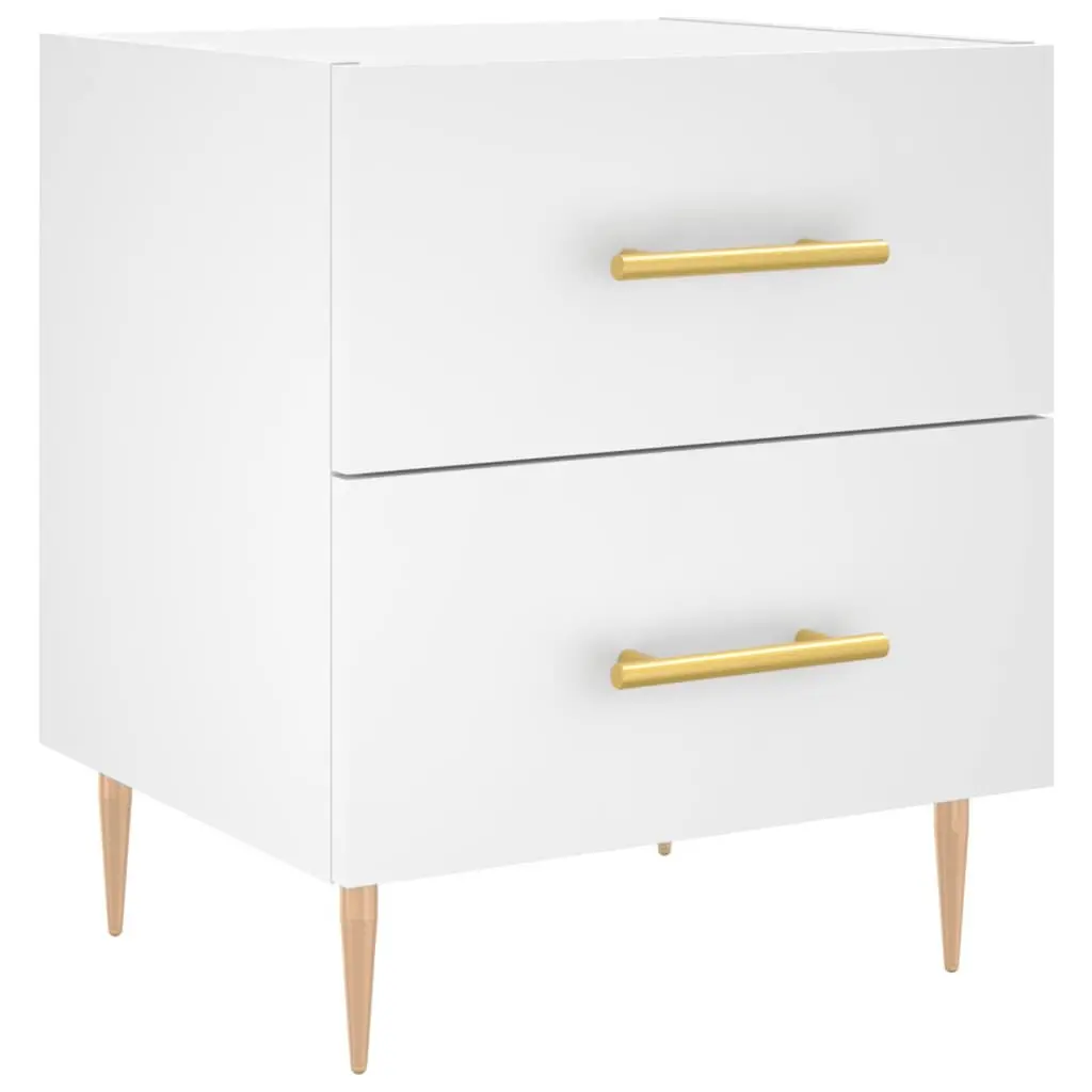 White Nightstand with Ample Storage