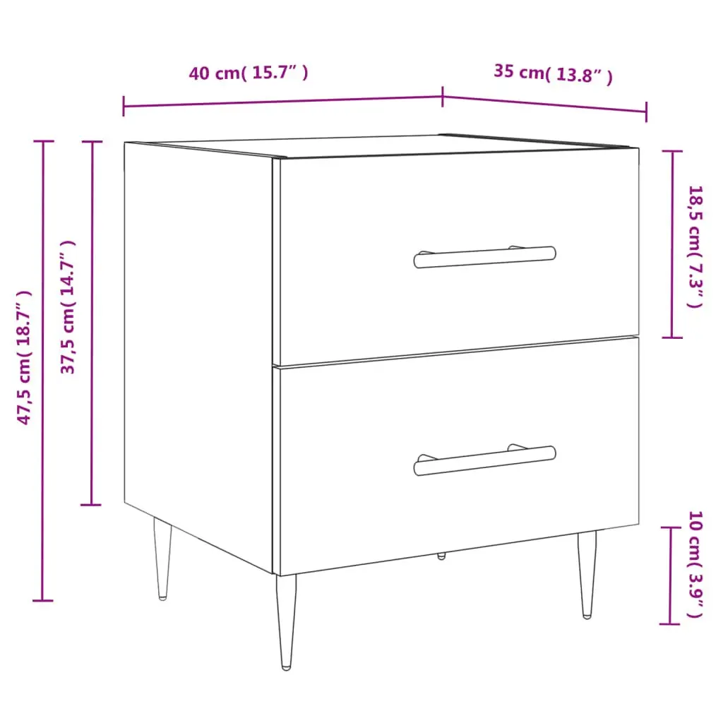 White Nightstand with Ample Storage