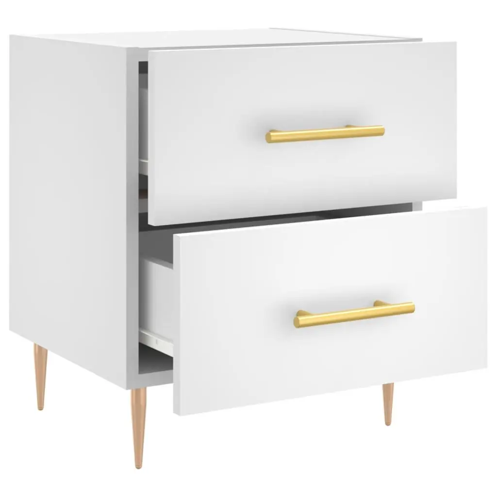 White Nightstand with Ample Storage