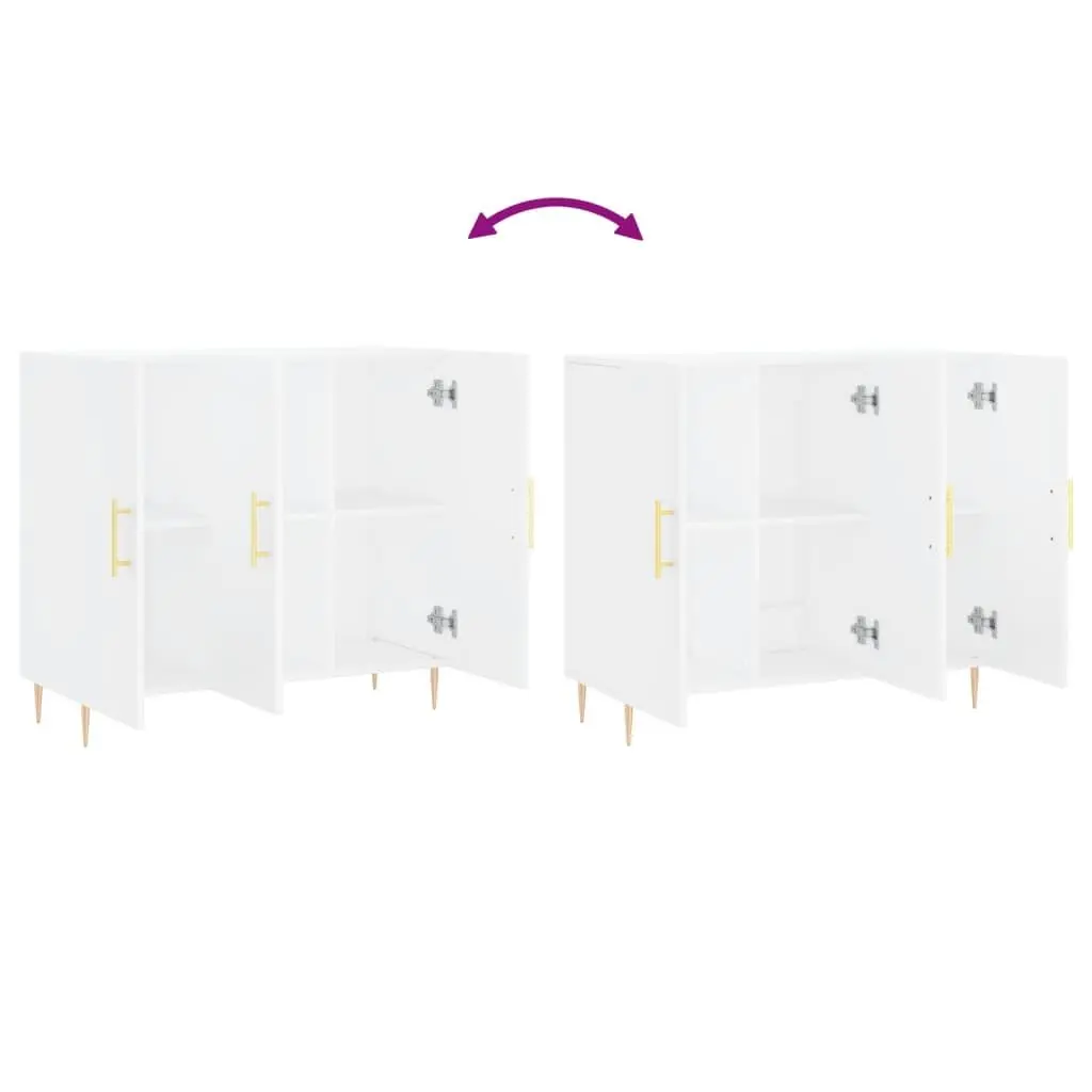 White Sideboard 90x34x80 cm for Organizing