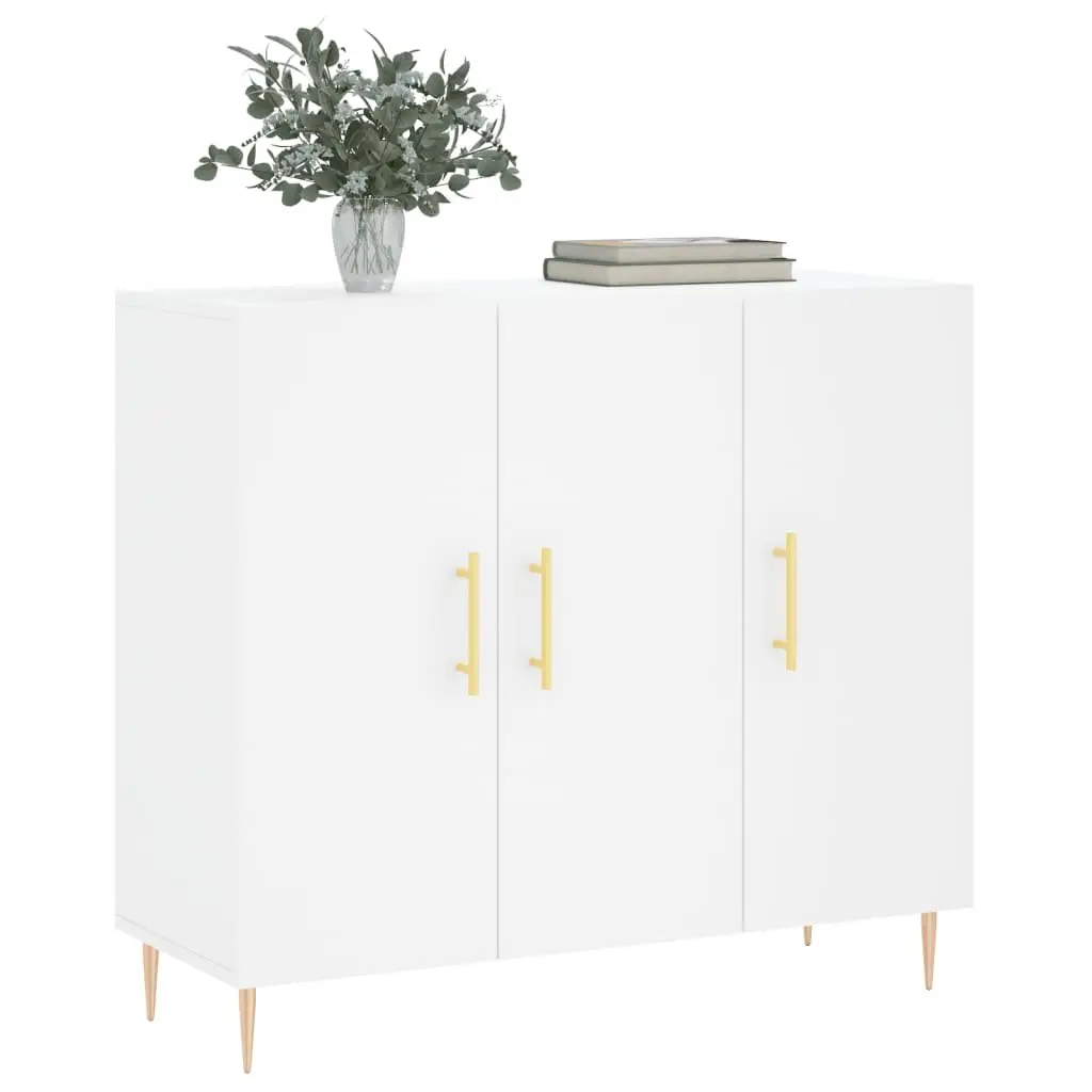 White Sideboard 90x34x80 cm for Organizing