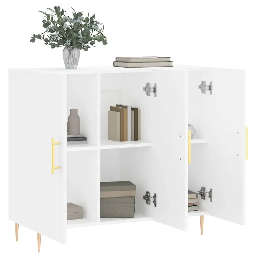 White Sideboard 90x34x80 cm for Organizing