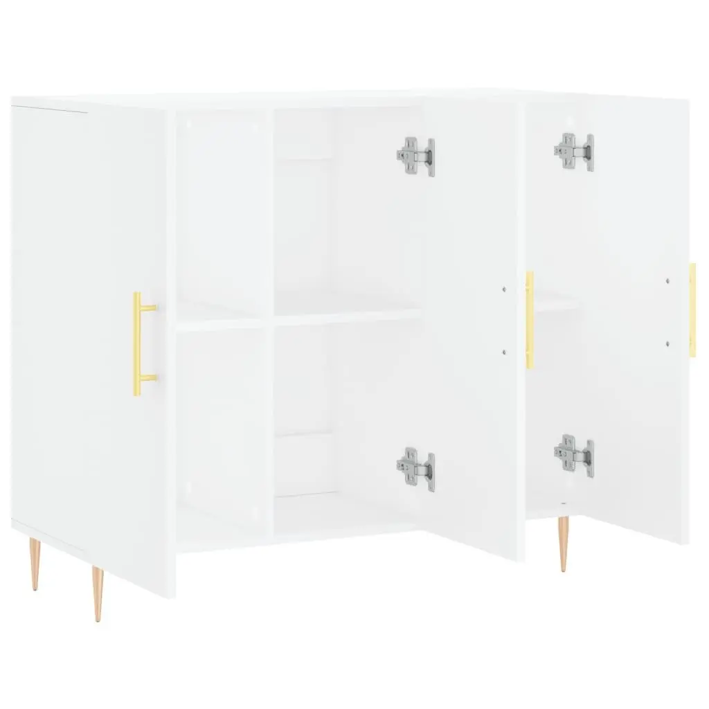 White Sideboard 90x34x80 cm for Organizing