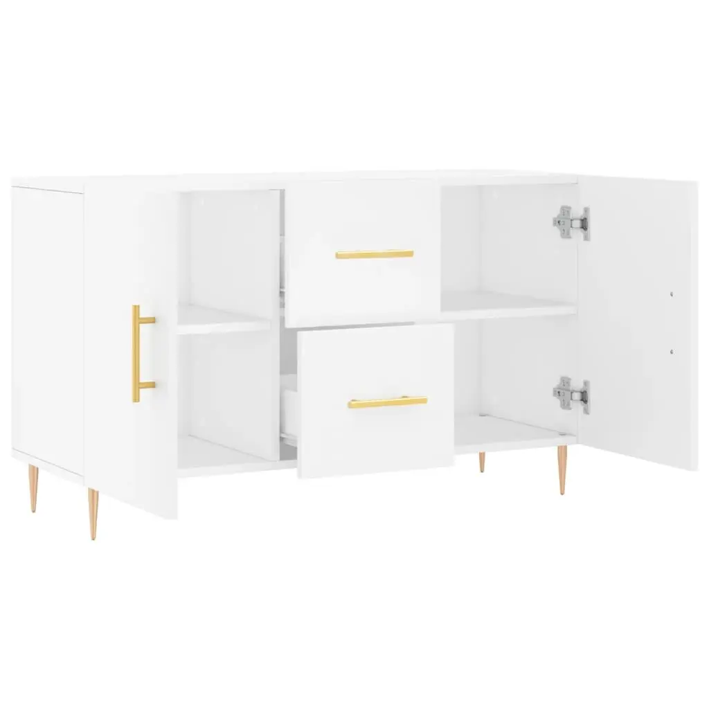 Sideboard Modern Storage Cabinet 100x36x60cm White Engineered Wood