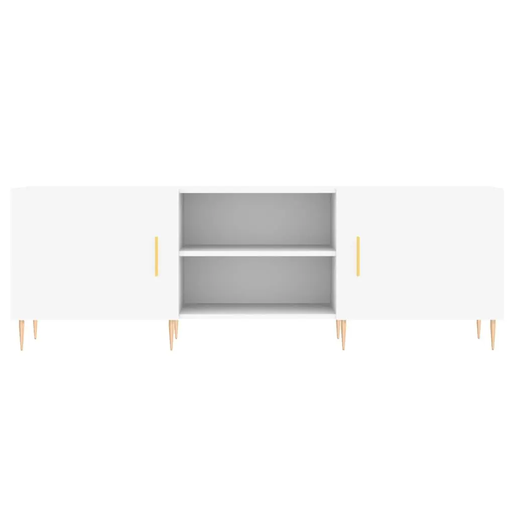 TV Cabinet White Storage Unit Media Stand 150x30x50cm