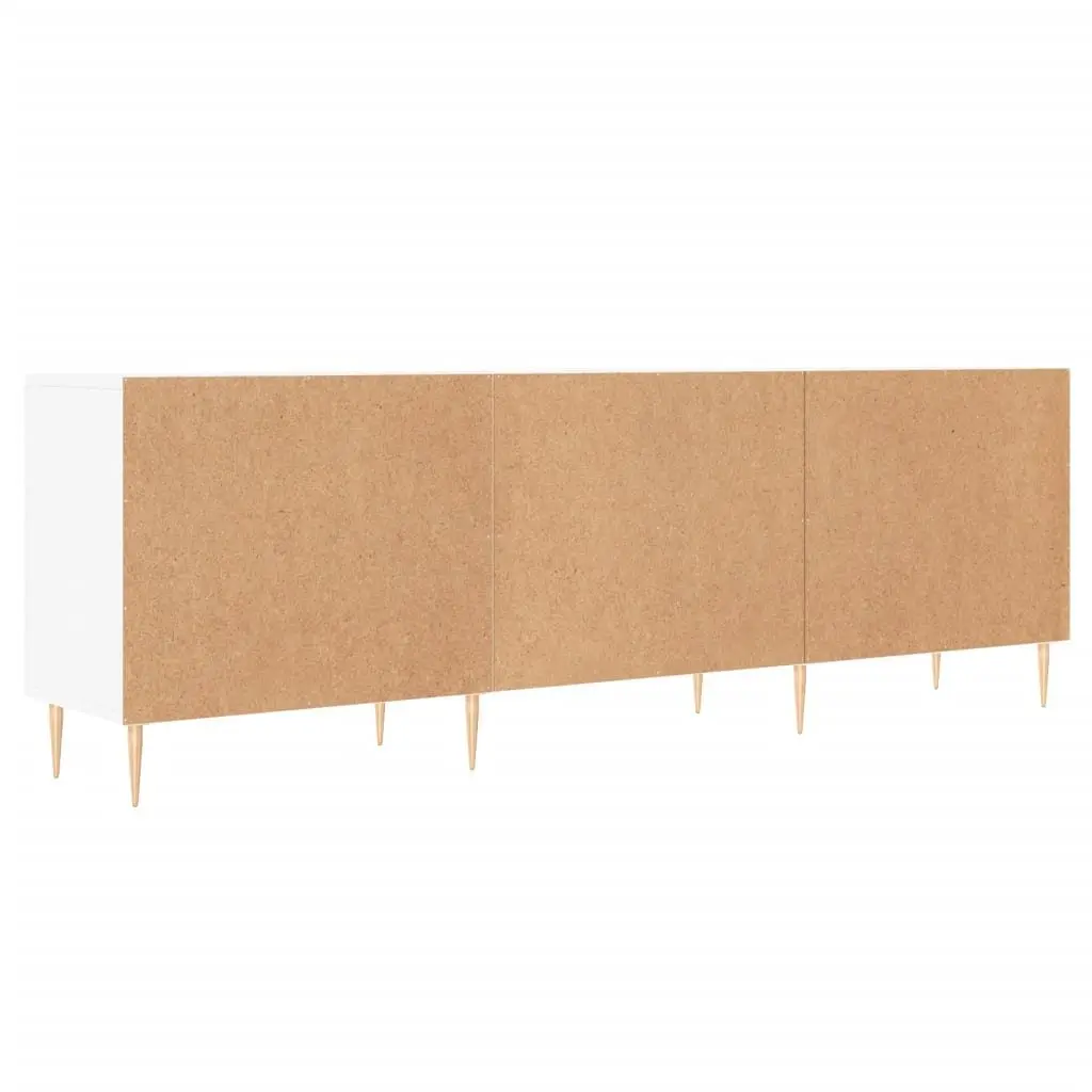 TV Cabinet White Storage Unit Media Stand 150x30x50cm