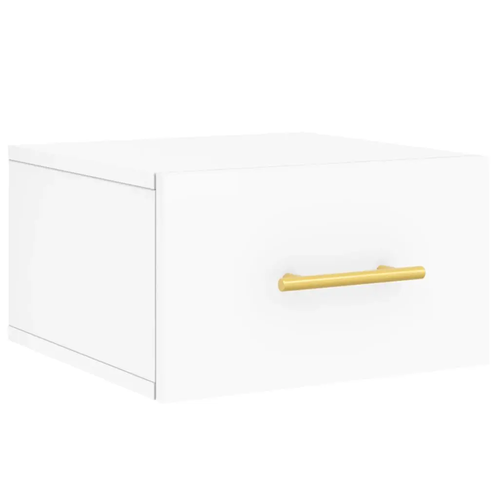 Wall-mounted Bedside Cabinet Storage Floating Nightstand 35 x 20 cm White
