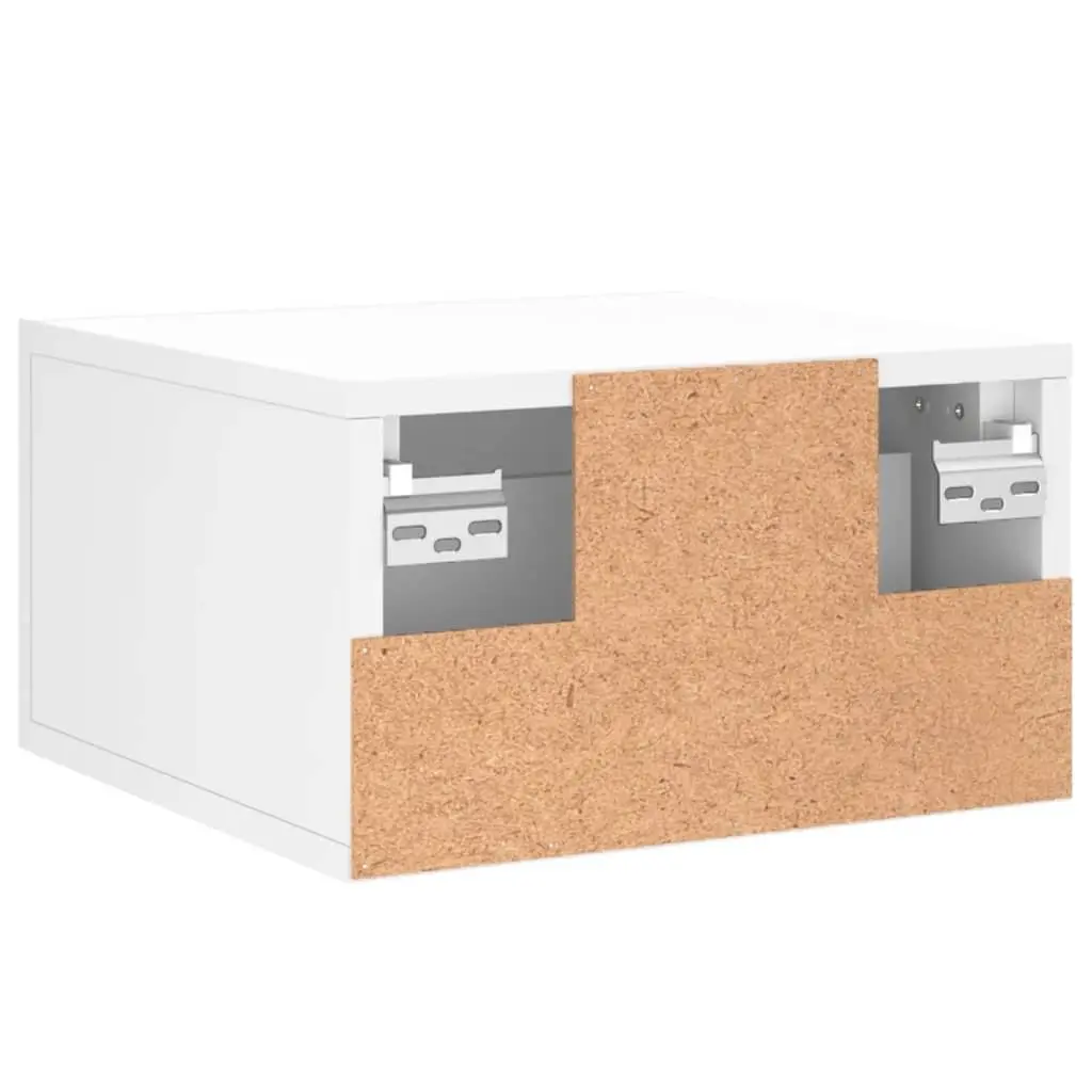 Wall-mounted Bedside Cabinet Storage Floating Nightstand 35 x 20 cm White