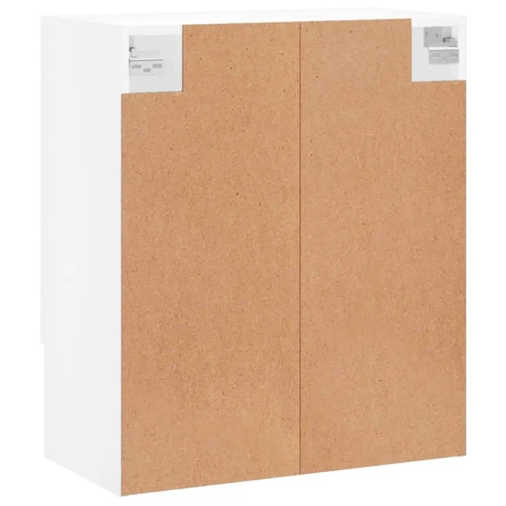 Wall-Mounted Storage Cabinet Organiser 60x31x70cm White Engineered Wood