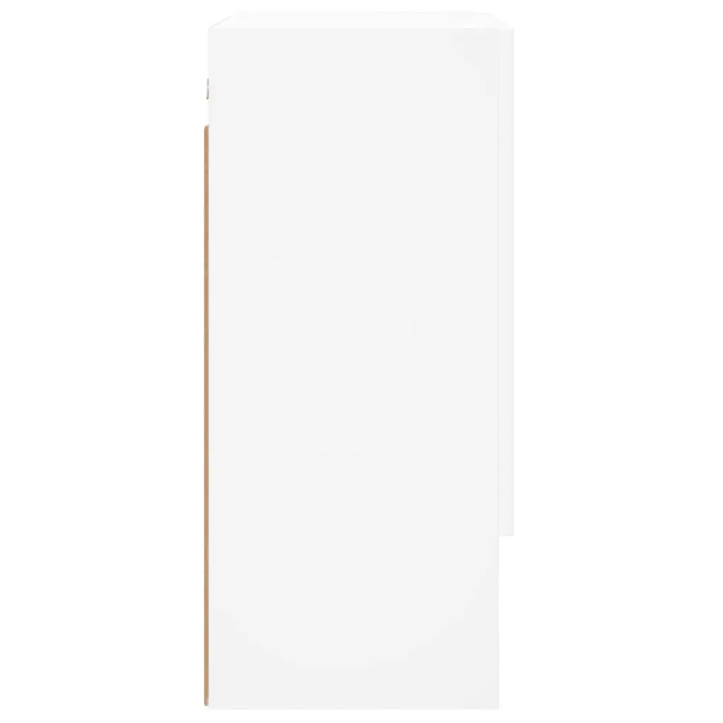 Wall-Mounted Storage Cabinet Organiser 60x31x70cm White Engineered Wood