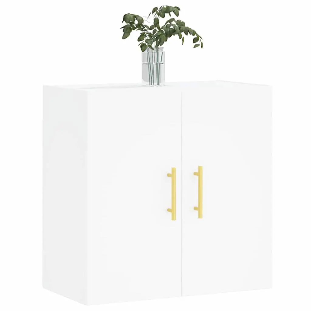 Floating Storage Cabinet White 60x31x60cm Wall Mounted Organiser for Home