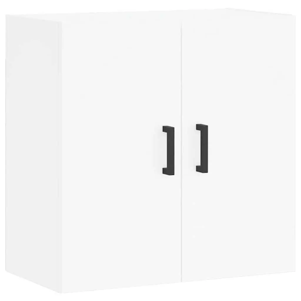 Wall Cabinet White Floating Storage Engineered Wood 60x31x60 cm