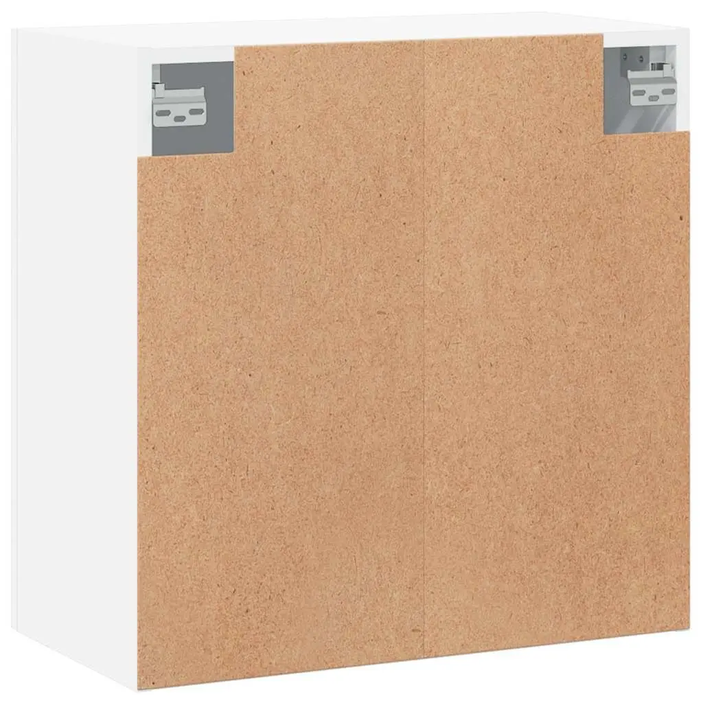 Wall Cabinet White Floating Storage Engineered Wood 60x31x60 cm
