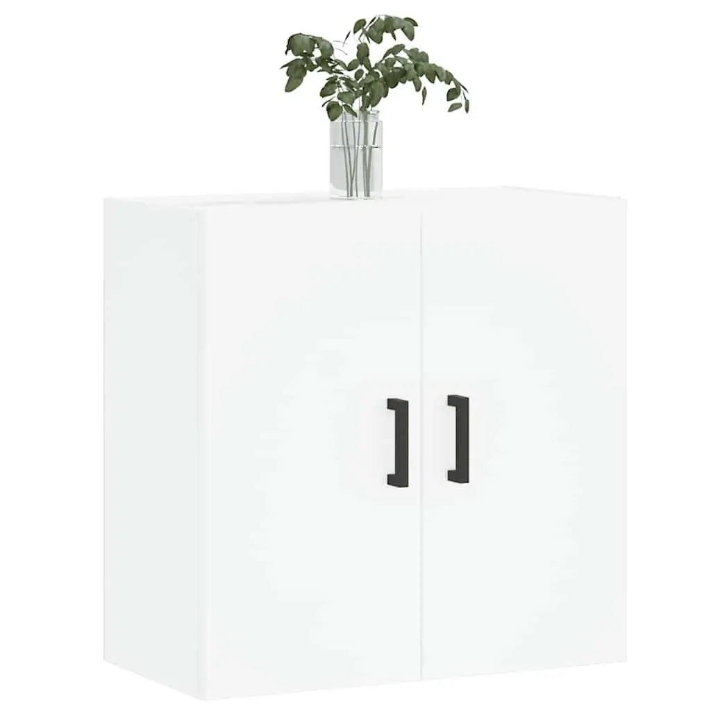 Wall Cabinet White Floating Storage Engineered Wood 60x31x60 cm