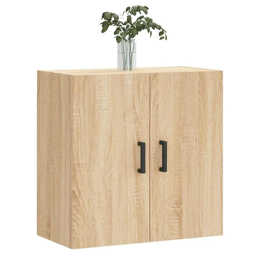 Wall Cabinet Storage Organizer Floating Engineered Wood Brown 60x31x60cm